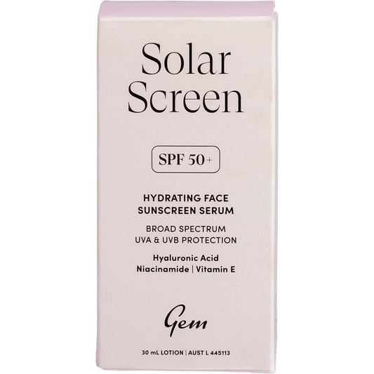 Gem Solar Screen SPF50+ Hydrating Face Sunscreen Serum