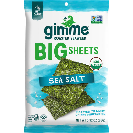 GIMME Roasted Seaweed Big Sheets Sea Salt