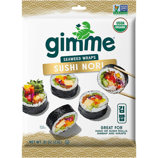 GIMME Roasted Seaweed Sushi Nori 9 Sheets 1 x 23g