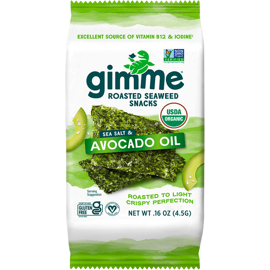 GIMME Roasted Seaweed Snacks Sea Salt & Avocado Oil