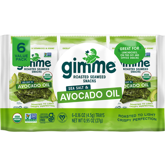 GIMME Roasted Seaweed Snacks Sea Salt & Avocado Oil
