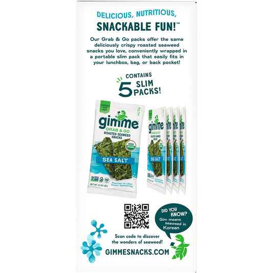 GIMME Roasted Seaweed Snacks Grab & Go Sea Salt