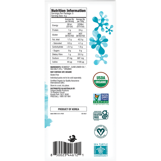 GIMME Roasted Seaweed Snacks Grab & Go Sea Salt