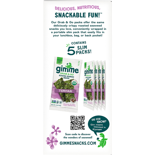 GIMME Roasted Seaweed Snacks Grab & Go Teriyaki
