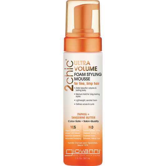 Giovanni Styling Mousse 2chic Ultra Volume Fine, Limp Hair