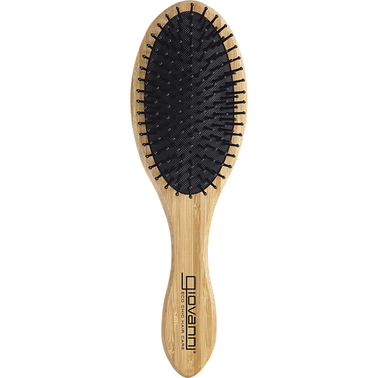 Giovanni Bamboo Hair Brush Oval Nylon Ball Tipped Bristles