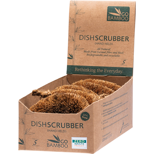 Go Bamboo Dish Scrubber - Box of 5