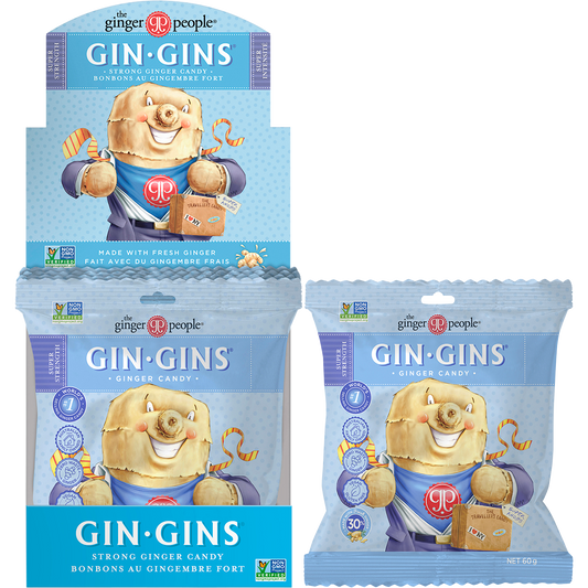 The Ginger People Gin Gins Ginger Candy Bag Super Strength - Box of 12