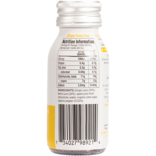 The Ginger People Ginger Shot Lemon Cayenne - Box of 12