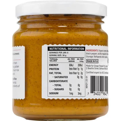 THE GINGER PEOPLE Turmeric Paste Organic 6 x 190g