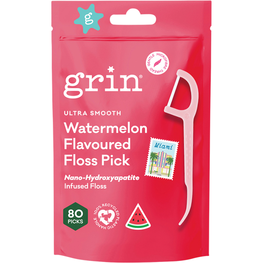 Grin Ultra Smooth Floss Picks Watermelon Flavoured