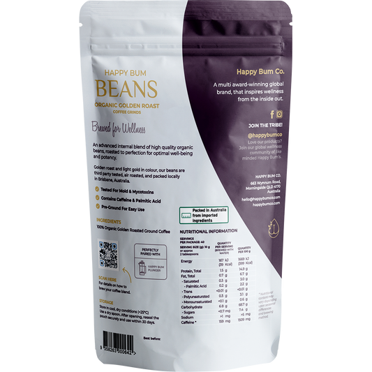 Happy Bum Ground Coffee Beans Golden Roast