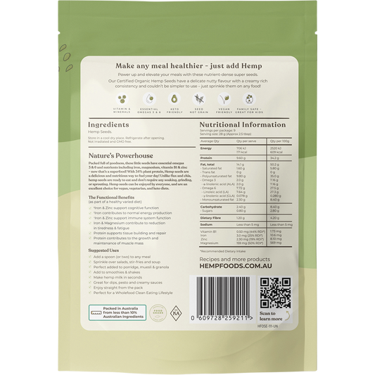 Hemp Foods Australia Organic Hemp Seeds Hulled
