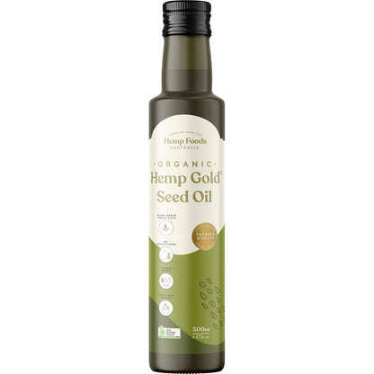 HEMP FOODS AUSTRALIA Organic Hemp Gold Seed Oil  1 x 500ml