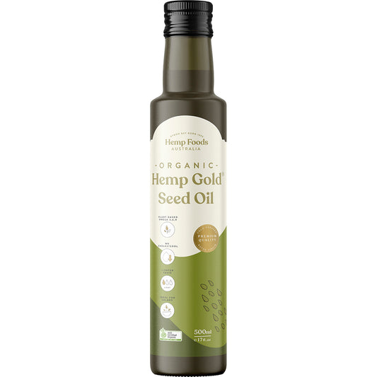 HEMP FOODS AUSTRALIA Organic Hemp Gold Seed Oil  1 x 500ml