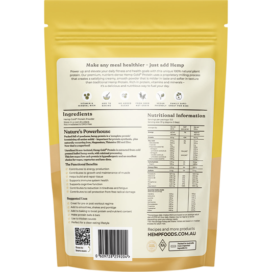 Hemp Foods Australia Organic Hemp Gold Protein