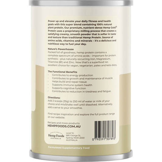 HEMP FOODS AUSTRALIA Organic Hemp Protein Shake Natural 1 x 420g