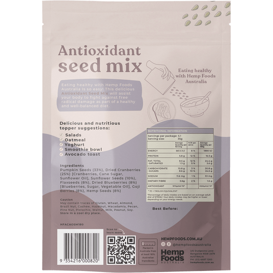 Hemp Foods Australia Antioxidant Seed Mix - Box of 5