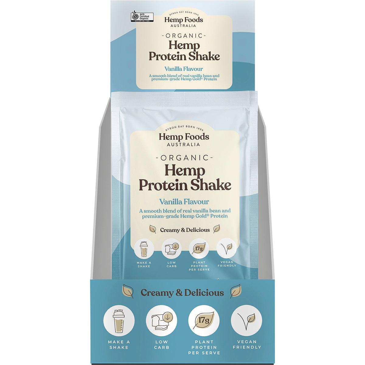 HEMP FOODS AUSTRALIA Organic Hemp Protein Shake Vanilla 7 x 35g