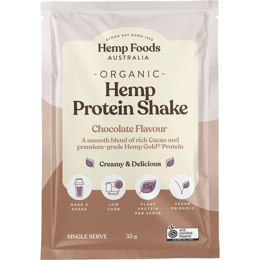 HEMP FOODS AUSTRALIA Organic Hemp Protein Shake Chocolate 7 x 35g