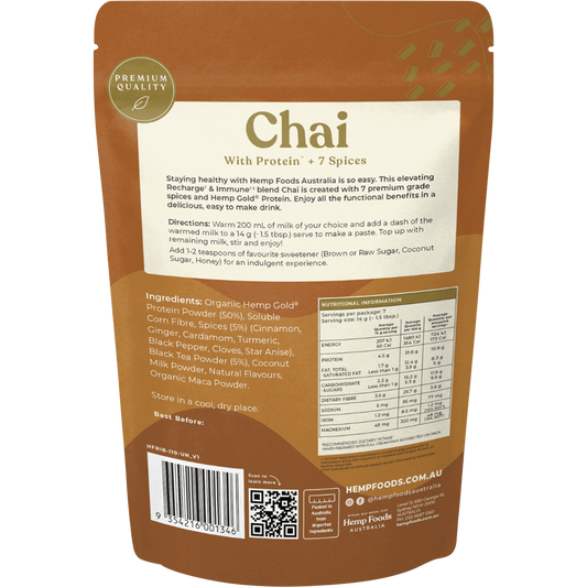 Hemp Foods Australia Chai Recharge & Immunity