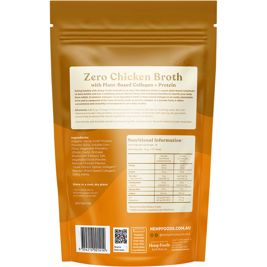 Hemp Foods Australia Zero Chicken Broth Immunity Support