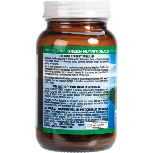 Green Nutritionals Hawaiian Pacifica Spirulina Tablets 500mg 12 x 100 Tabs