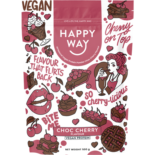Happy Way Vegan Protein Powder Choc Cherry