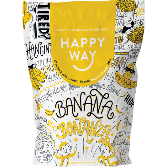 Happy Way Whey Protein Powder Banana 6 x