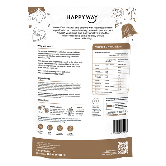 Happy Way Whey Protein Powder Coffee