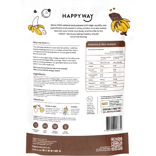 Happy Way Whey Protein Powder Choc Banana