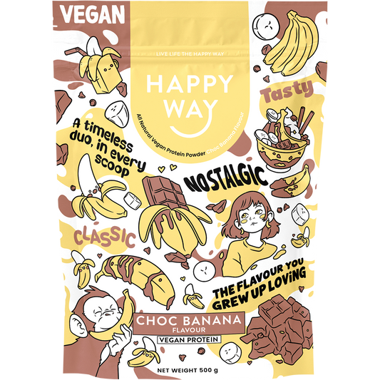 Happy Way Vegan Protein Powder Choc Banana