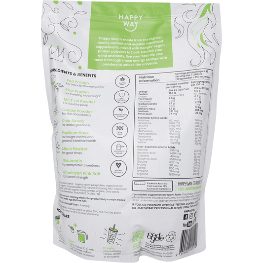 Happy Way Vegan Protein Powder Chocolate