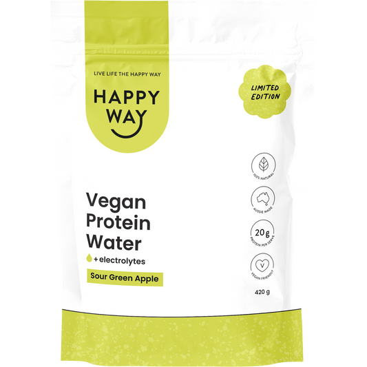 Happy Way Vegan Protein Water Sour Green Apple