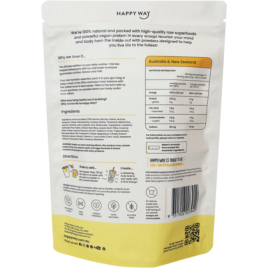 Happy Way Vegan Protein Water Tropical Crush