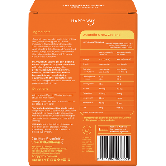 Happy Way Daily Hydration Sachets Orange