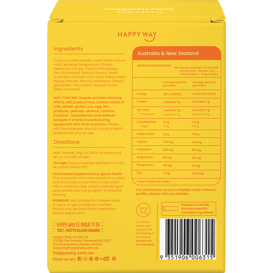 Happy Way Daily Hydration Sachets Tropical