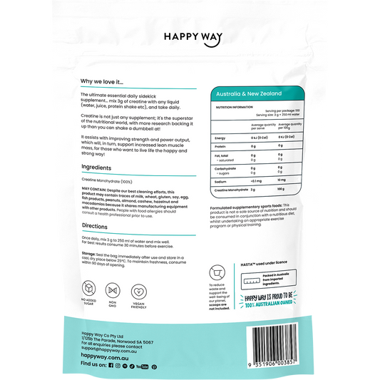 Happy Way Creatine Powder Monohydrate