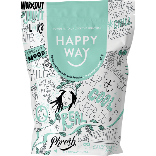 Happy Way Hemp Protein Powder Cacao Mint 6 x