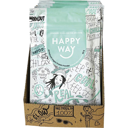 HAPPY WAY Hemp Protein Powder Cacao Mint 6 x 60g