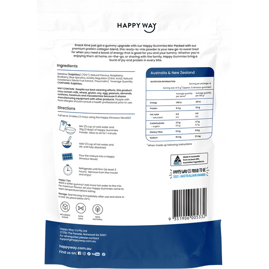 Happy Way Happy Gummies Blue Raspberry