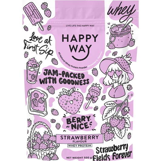 Happy Way Whey Protein Powder Strawberry