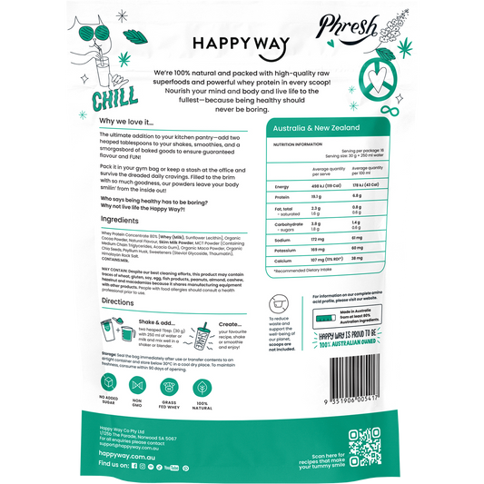 Happy Way Whey Protein Powder Choc Mint