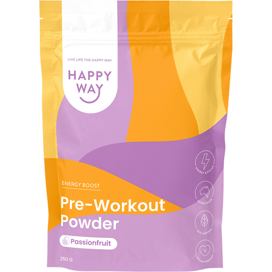 Happy Way Pre-Workout Powder Passionfruit