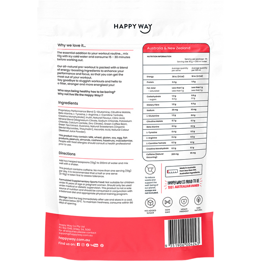 Happy Way Pre-Workout Powder Watermelon