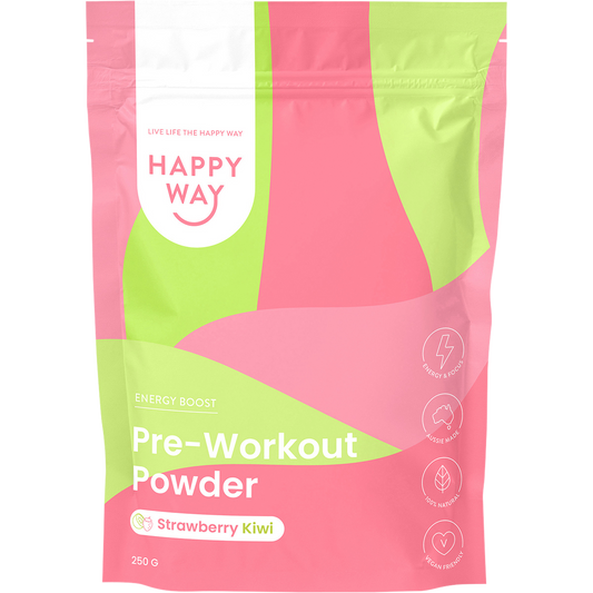 Happy Way Pre-Workout Powder Strawberry Kiwi