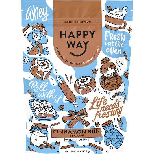 Happy Way Whey Protein Powder Cinnamon Bun