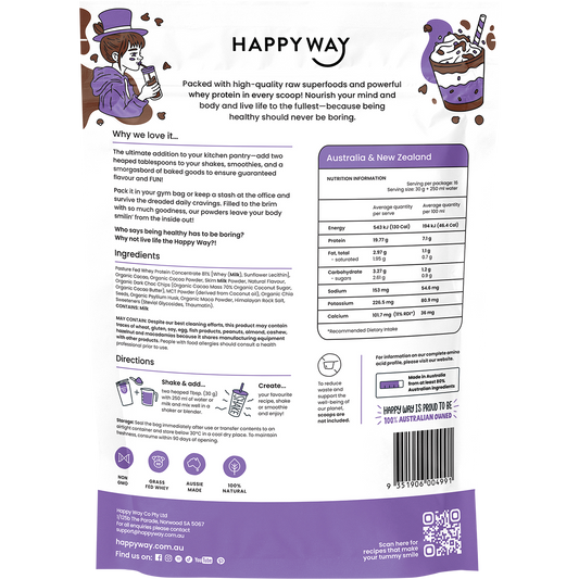 Happy Way Whey Protein Powder Double Choc Chip