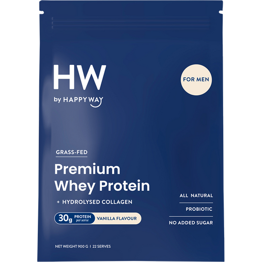 Happy Way Men's Premium Whey Protein Powder Vanilla