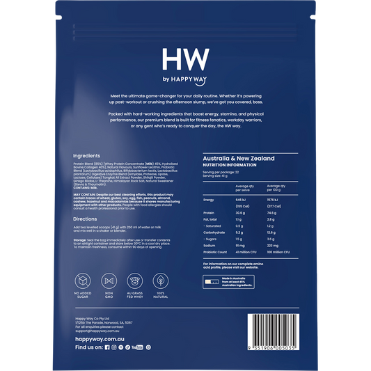 Happy Way Men's Premium Whey Protein Powder Vanilla